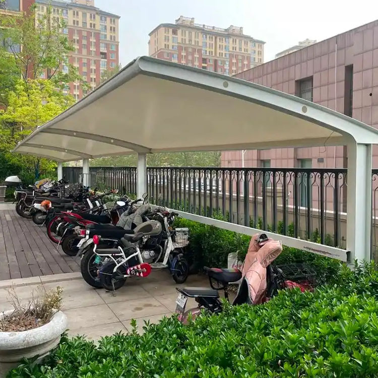 定日县膜结构电动车棚